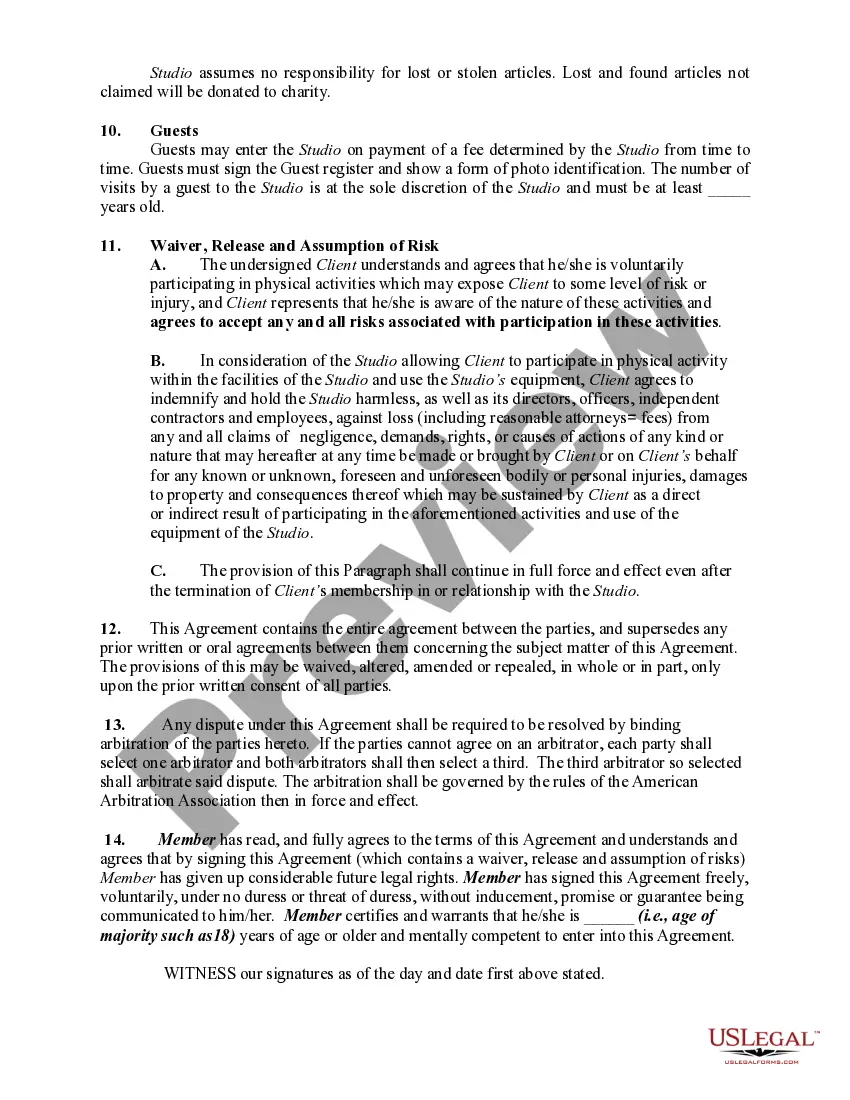 Get Health and Fitness Consultation and Membership Agreement Preview Health and Fitness Consultation and Membership Agreement