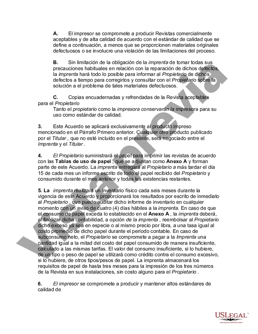 Preview Contrato de Impresión con Empresa Propietaria de la Revista Mensual