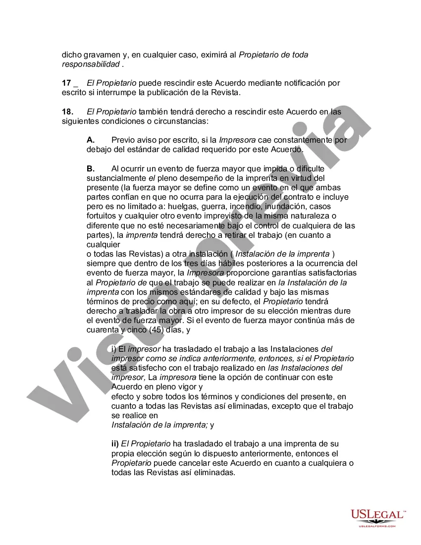 Preview Contrato de Impresión con Empresa Propietaria de la Revista Mensual