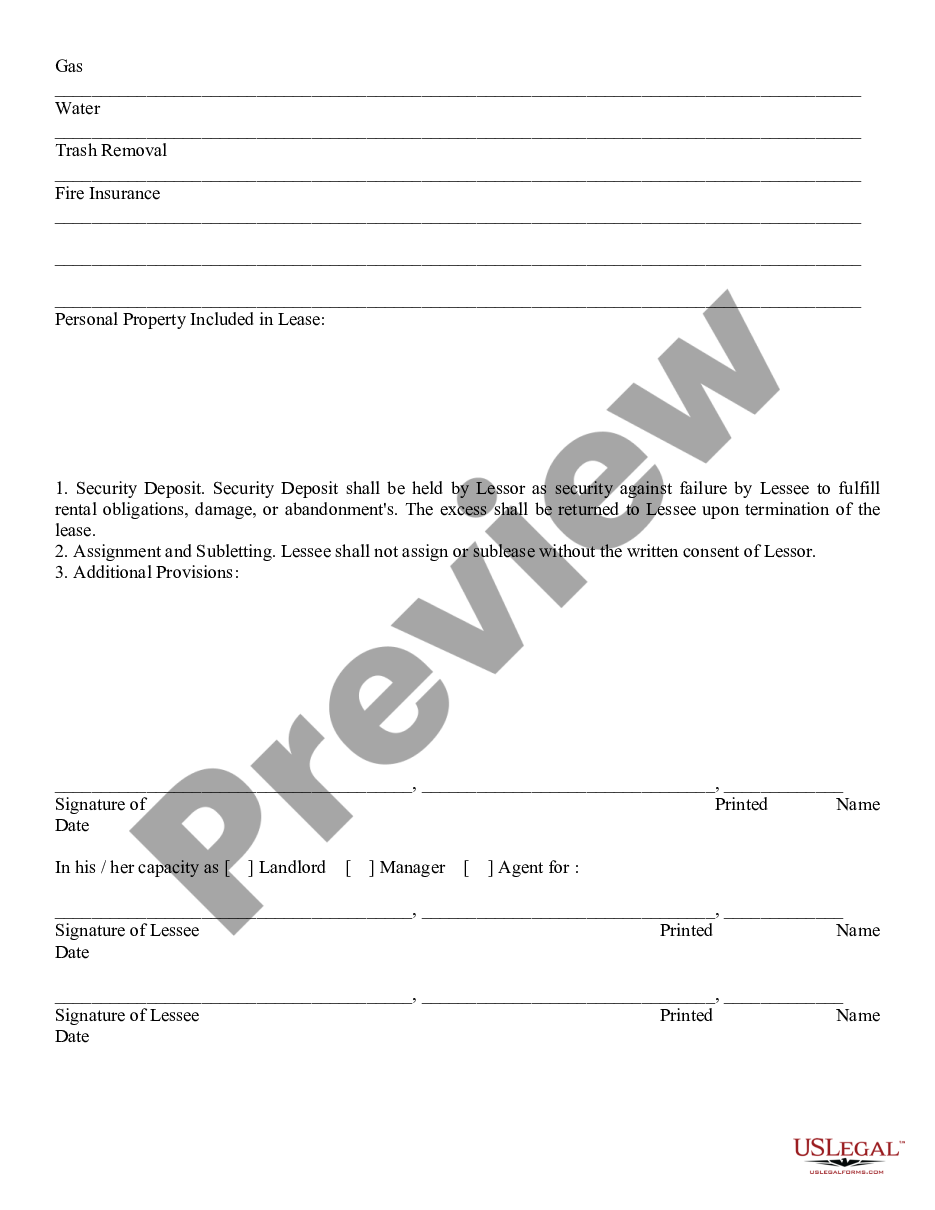 page 1 Nonresidential Simple Lease preview