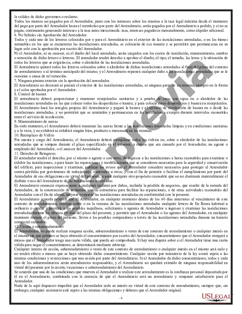 Preview Arrendamiento neto triple para bienes raíces comerciales