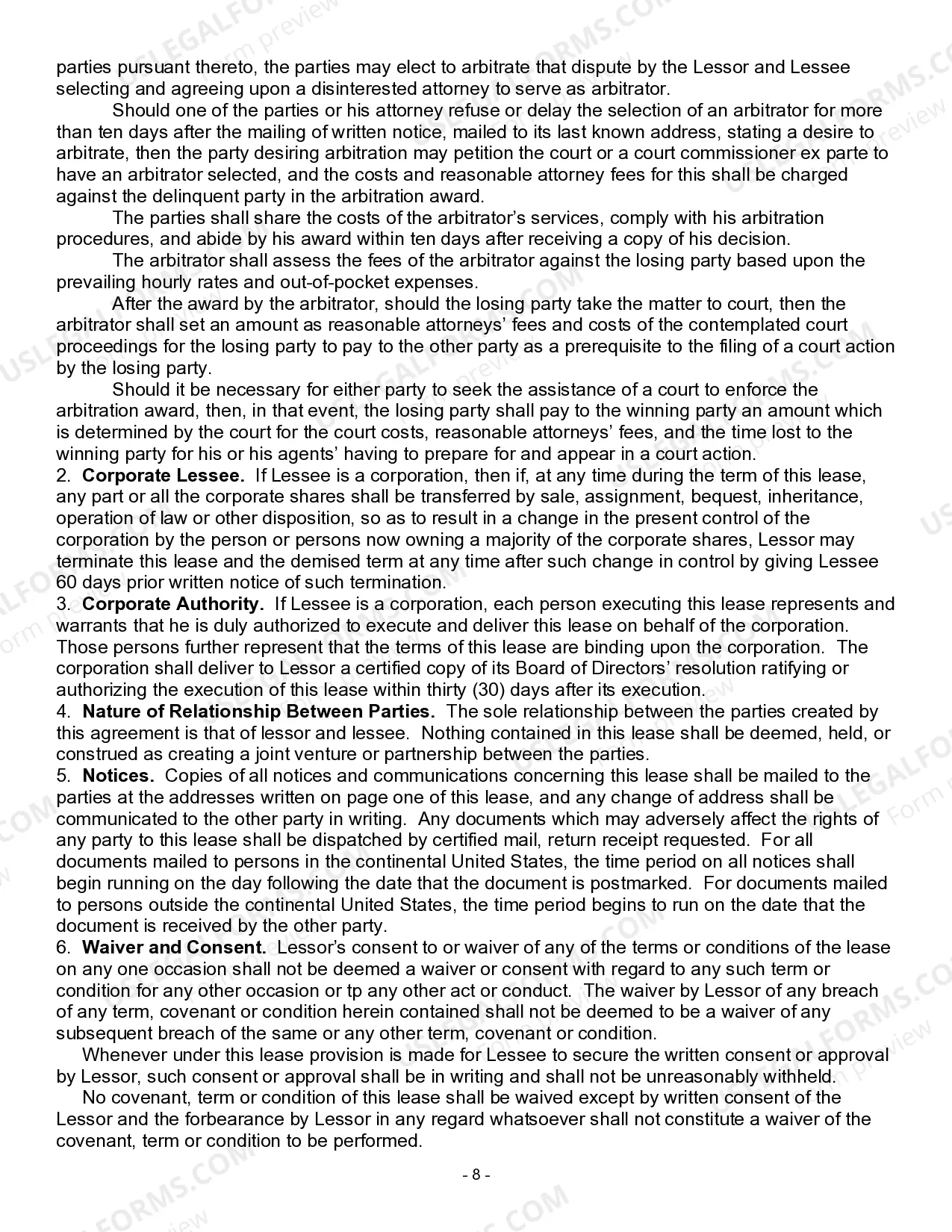 Preview Equipment Lease - Detailed