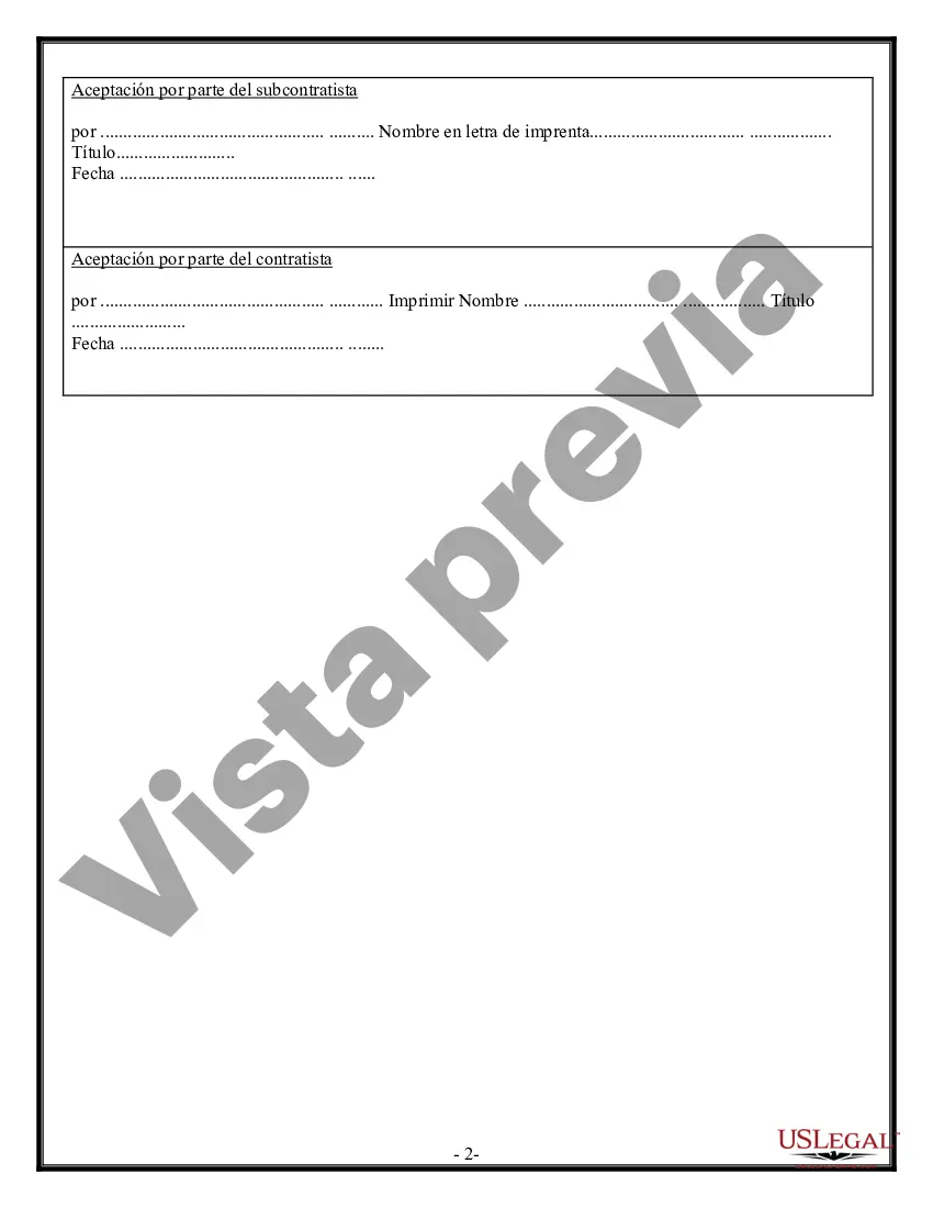 Get Orden de trabajo o cambio para subcontratar por contratista Preview Orden de trabajo o cambio para subcontratar por contratista