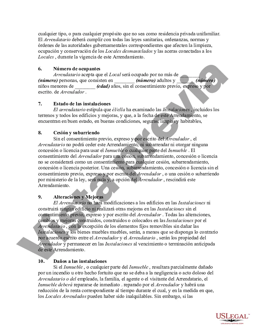 Preview Arriendo de Casa Amueblada con Inventario de Mobiliario Arrendado