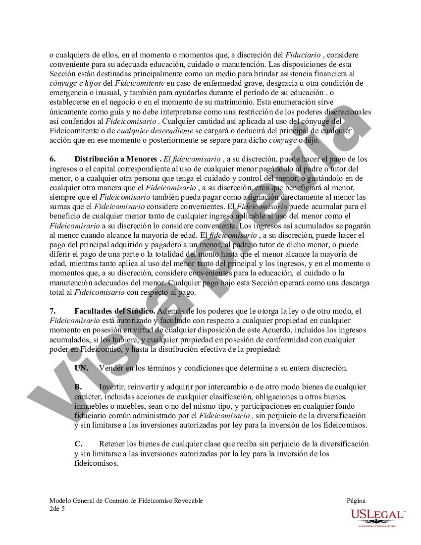 Preview Fideicomiso Revocable para Bienes Raíces