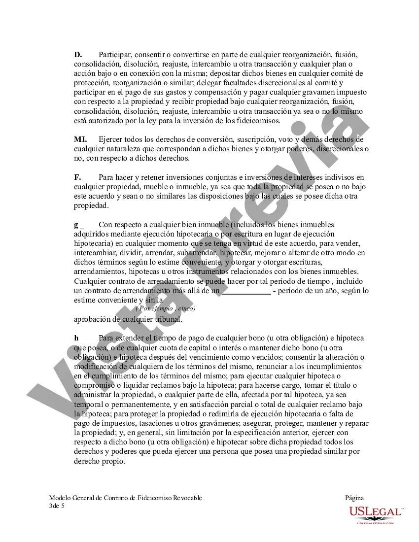 Preview Fideicomiso Revocable para Bienes Raíces