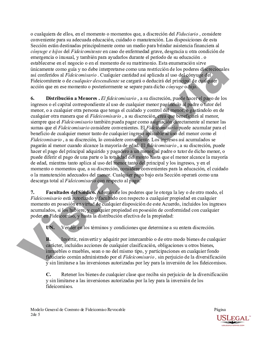 Get Fideicomiso revocable para niños Preview Fideicomiso revocable para niños