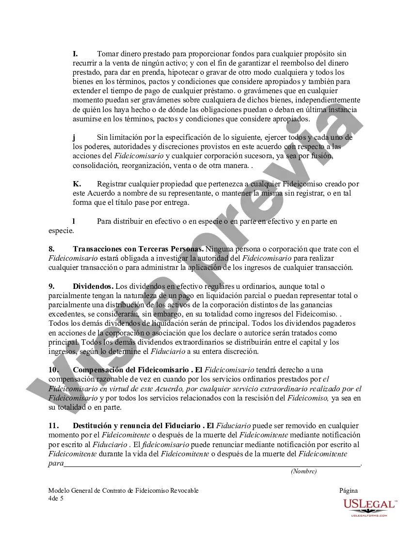 Preview Fideicomiso revocable para la propiedad