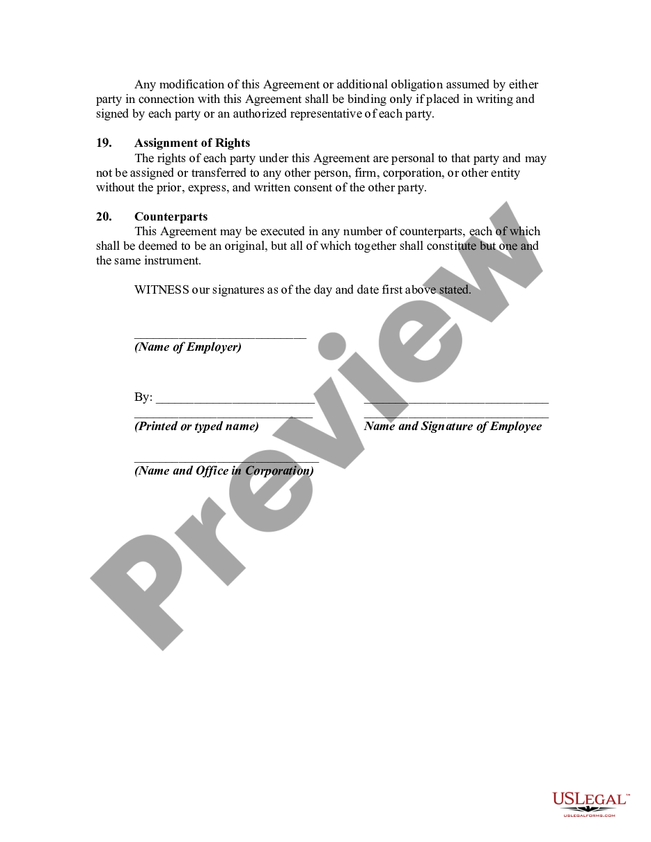 page 6 Employment of Executive or General Manager in a Closely Held Corporate Business preview