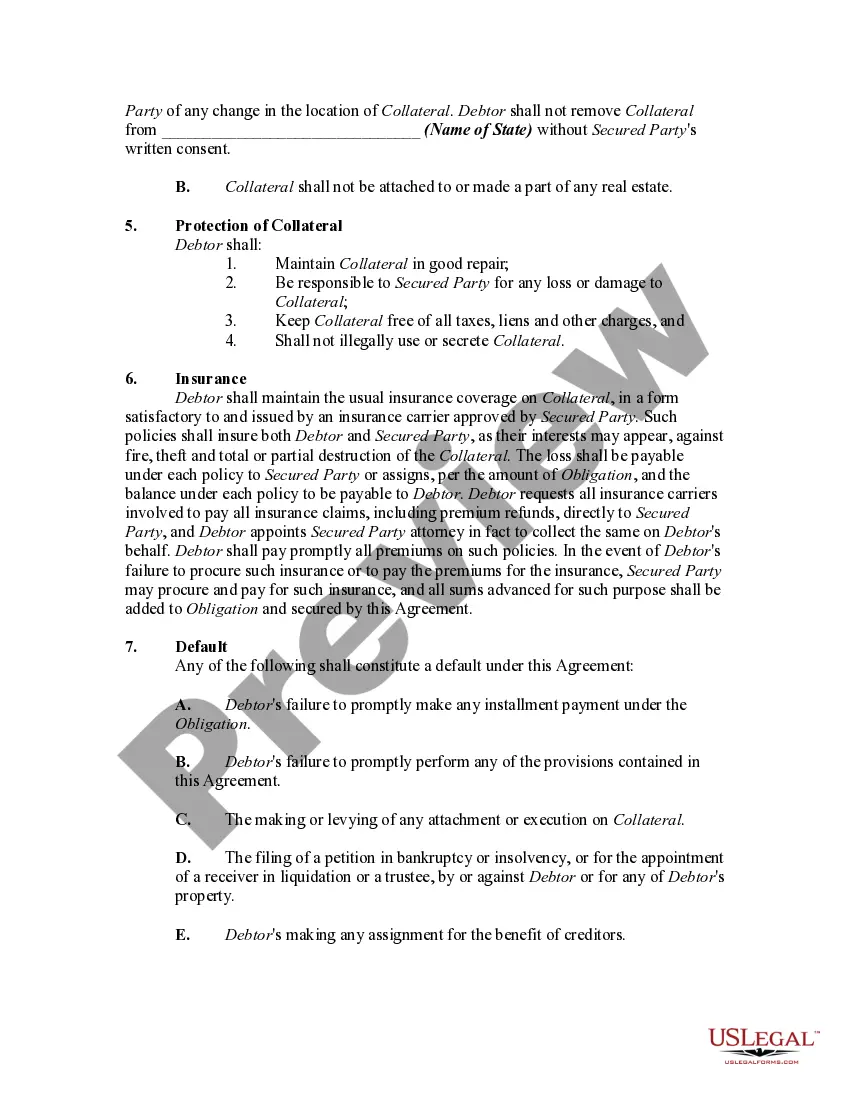 Get General Form of Security Agreement in Equipment Preview General Form of Security Agreement in Equipment