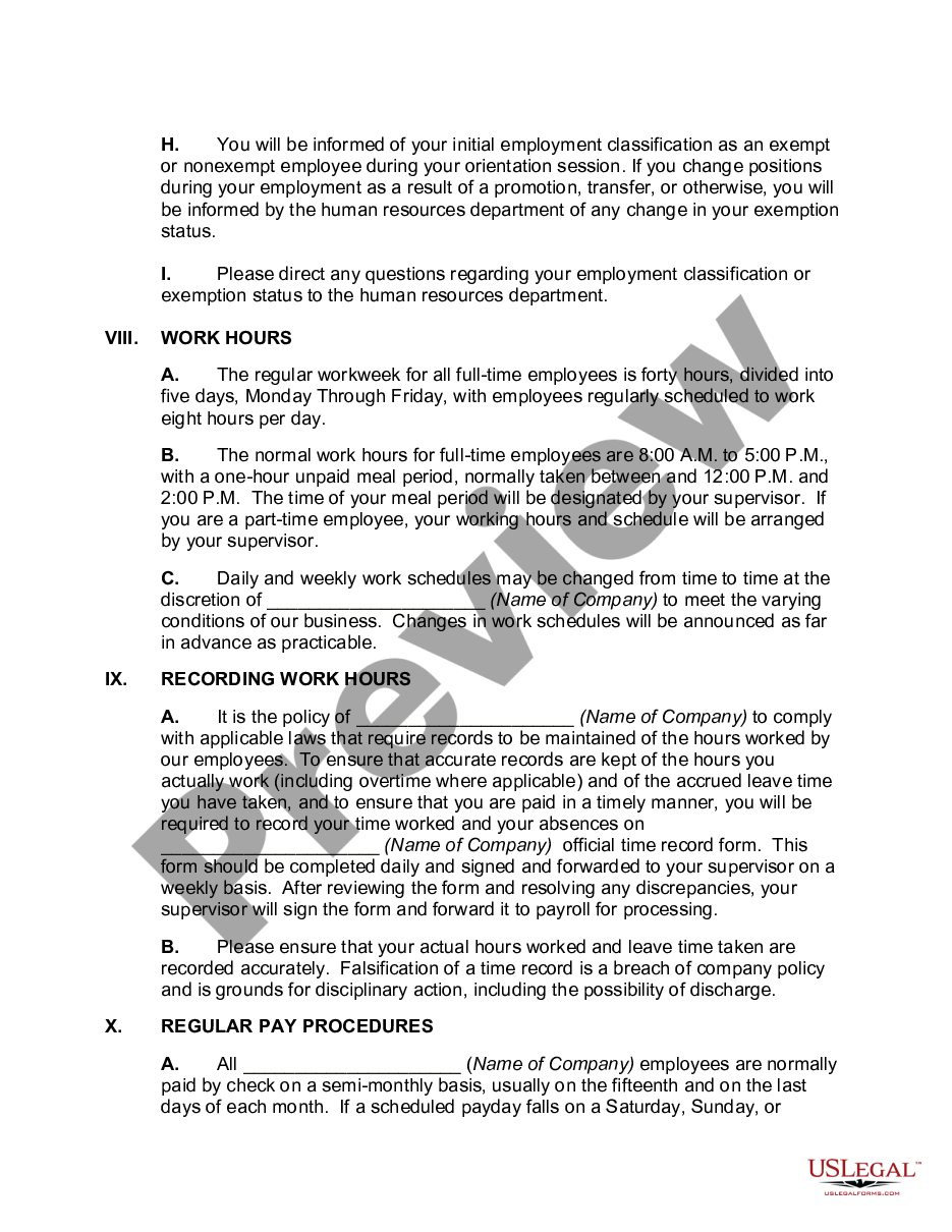 page 9 Annotated Personnel Manual or Employment Handbook preview