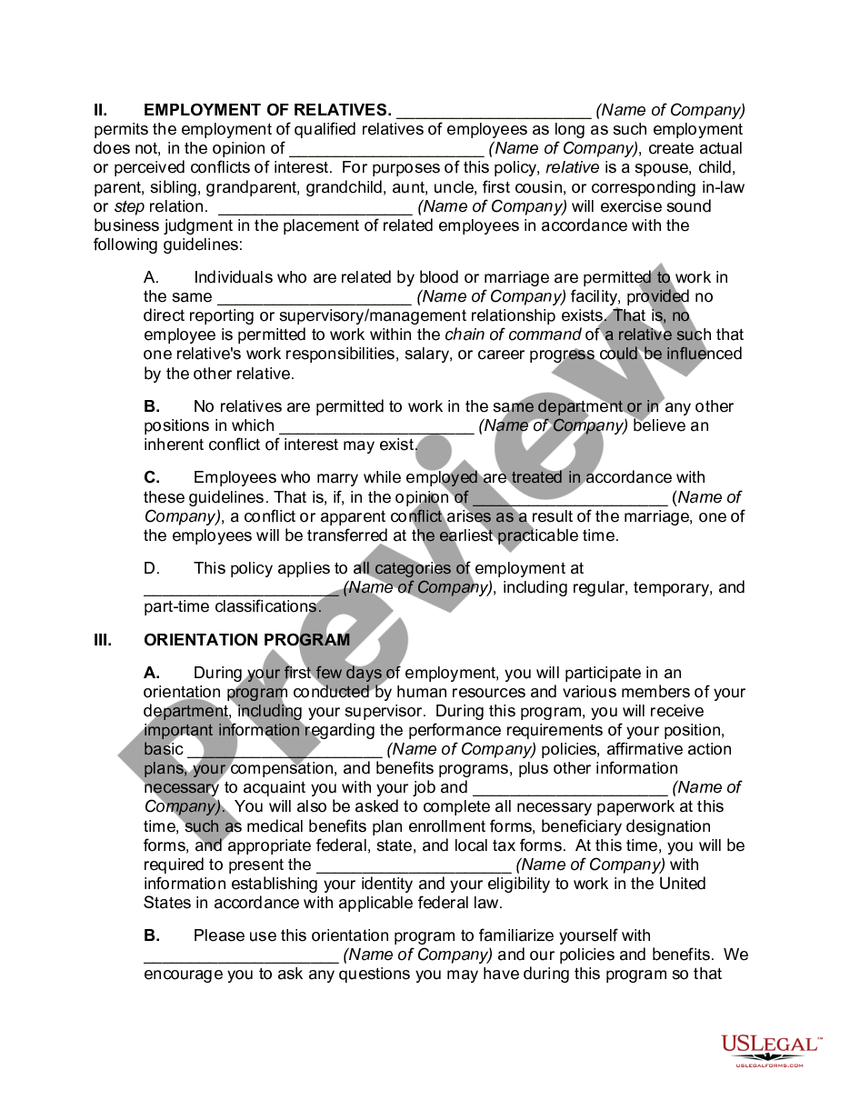 page 4 Annotated Personnel Manual or Employment Handbook preview