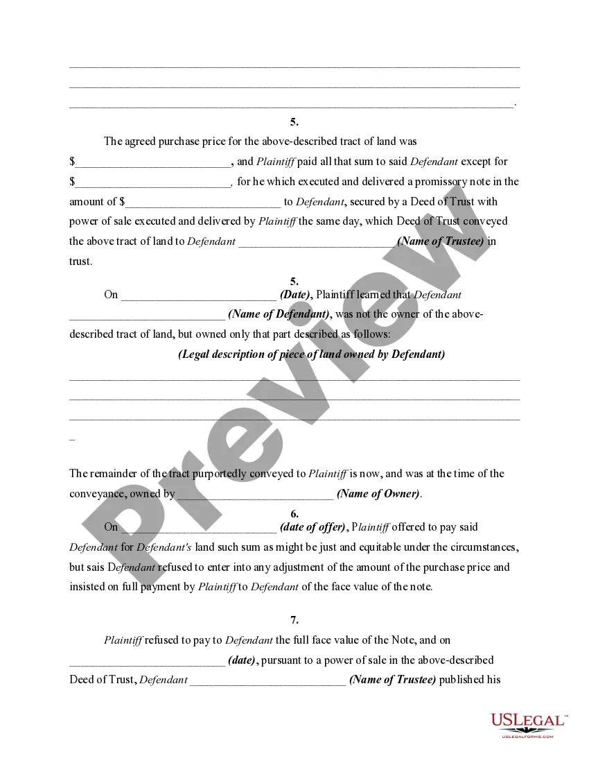 Get Petition to Enjoin Foreclosure Sale and Seeking Ascertainment of Amount Owed on Note and Deed of Trust Preview Petition to Enjoin Foreclosure Sale and Seeking Ascertainment of Amount Owed on Note and Deed of Trust