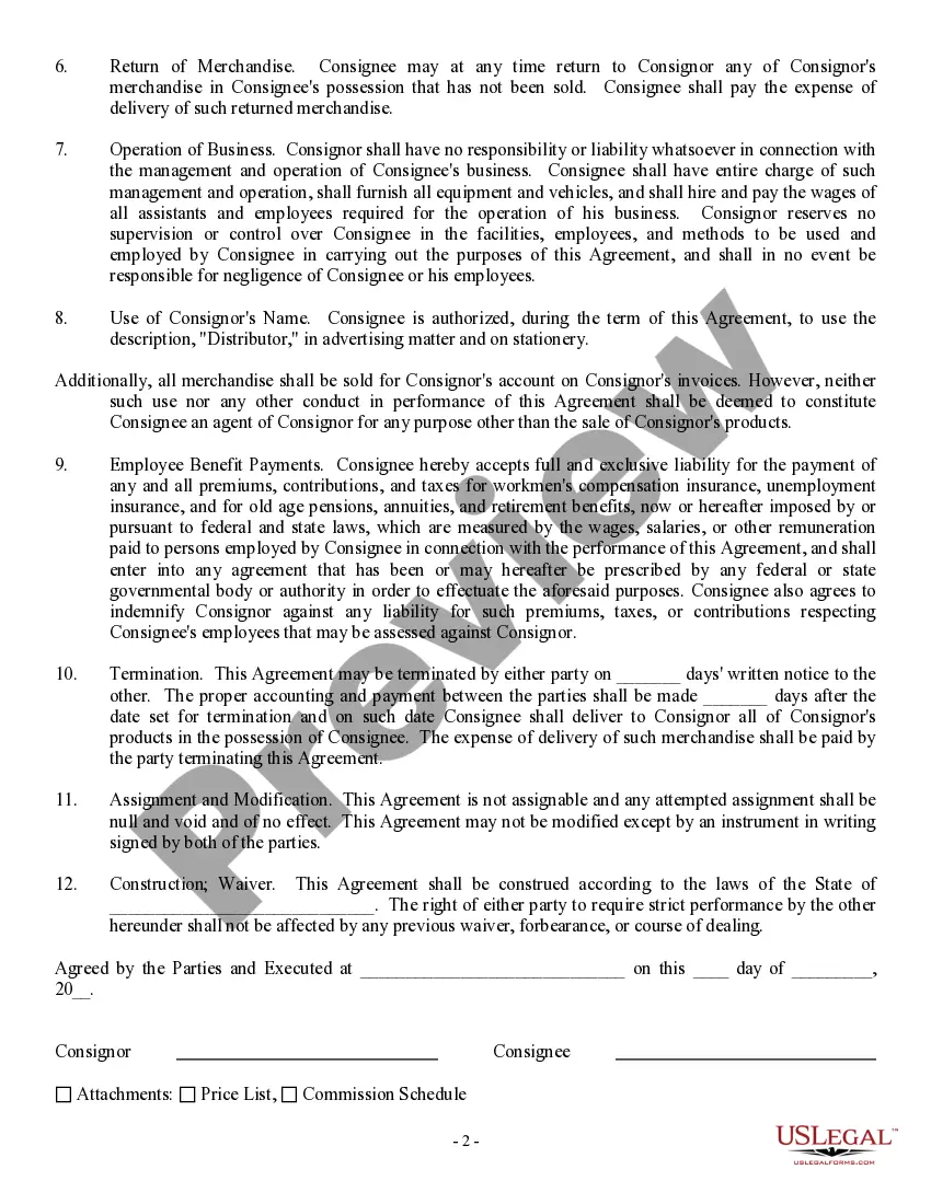 Get Contract for Sale of Goods on Consignment Preview Contract for Sale of Goods on Consignment