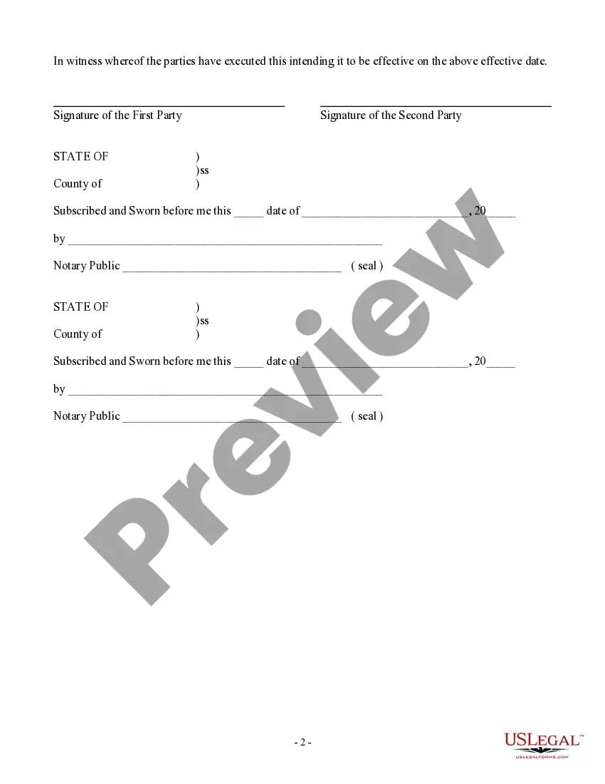 Preview Hold Harmless Agreement for Vehicle
