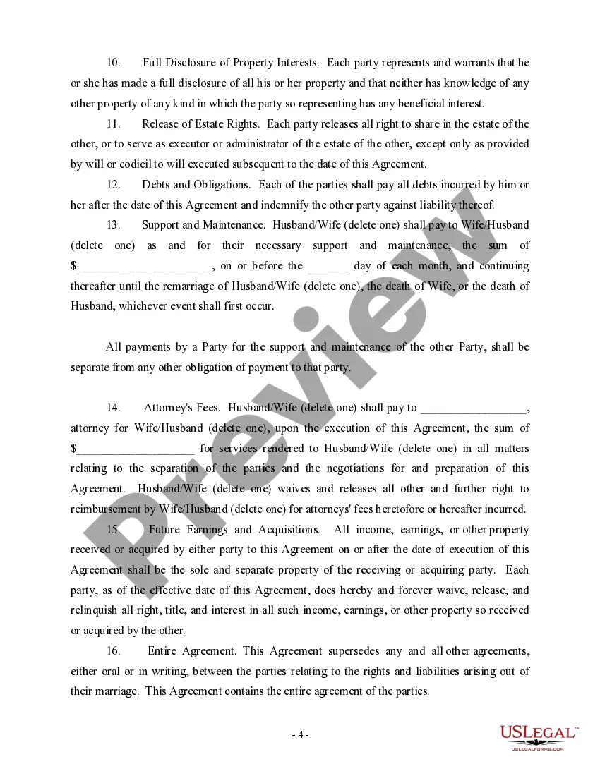 Get Separation and Property Settlement Agreement Preview Separation and Property Settlement Agreement