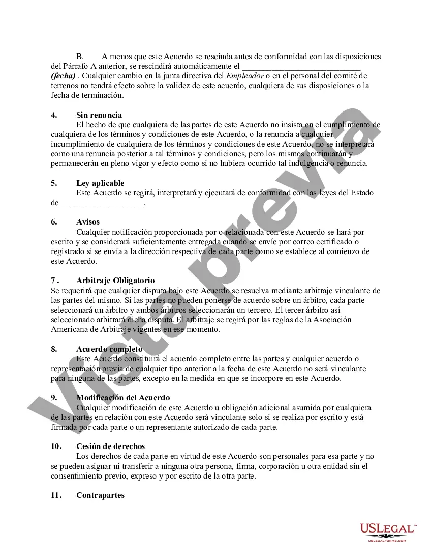 Preview Contrato de Trabajo con Superintendente de Campo de Golf