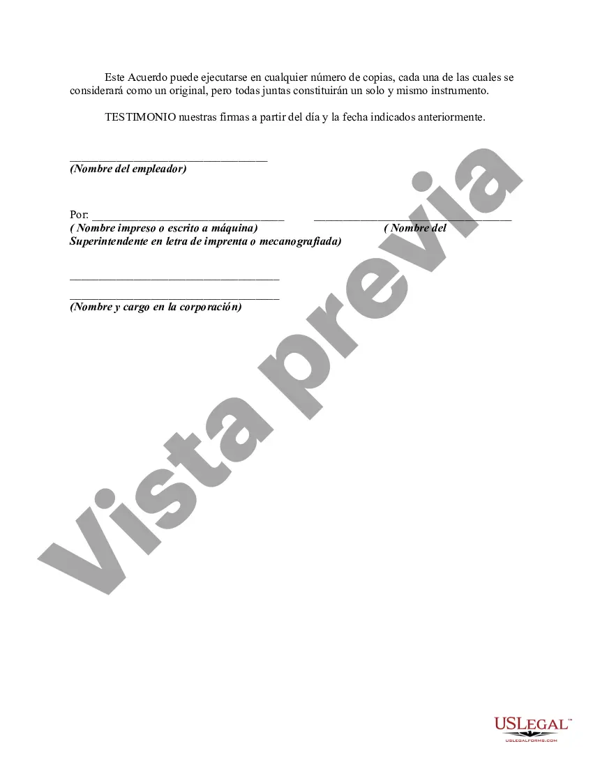 Preview Contrato de Trabajo con Superintendente de Campo de Golf