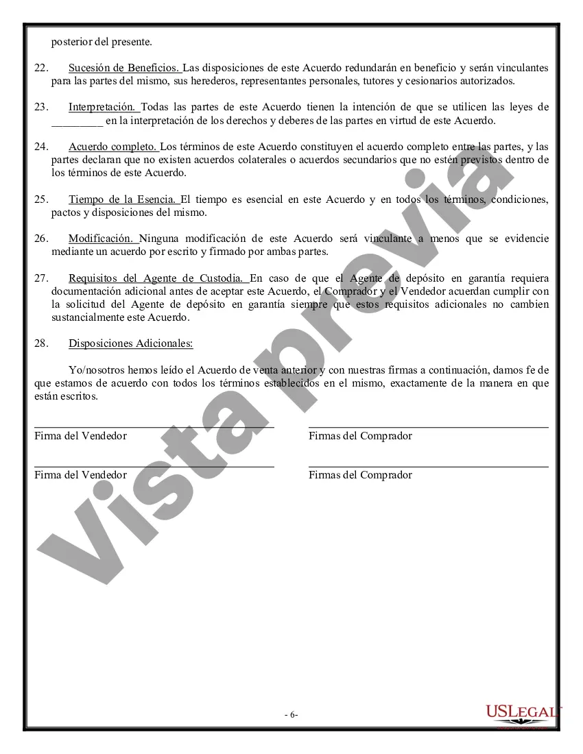 Preview Contrato de Venta - Residencial