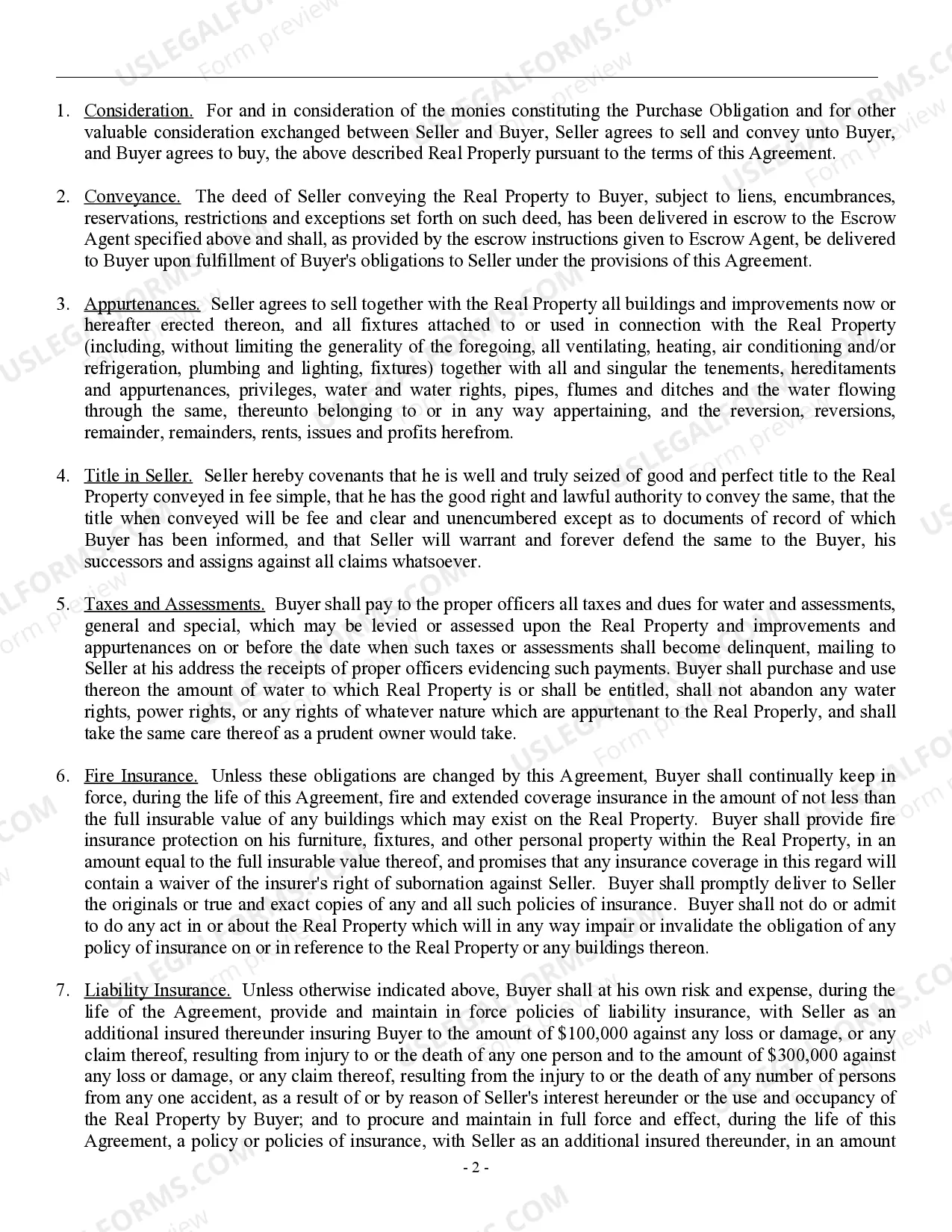 Preview Agreement for Sale - Residential