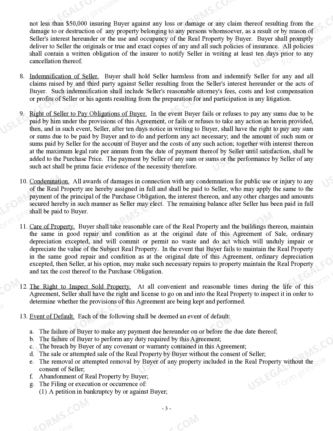 Preview Agreement for Sale - Residential