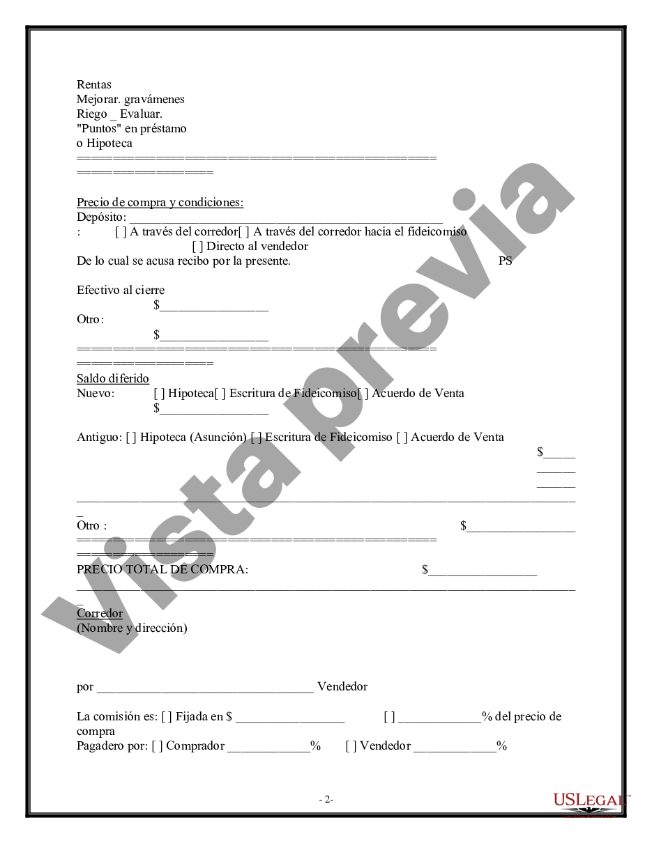Dallas Texas Contrato De Compra Y Recibo Residencial Us Legal Forms 3577