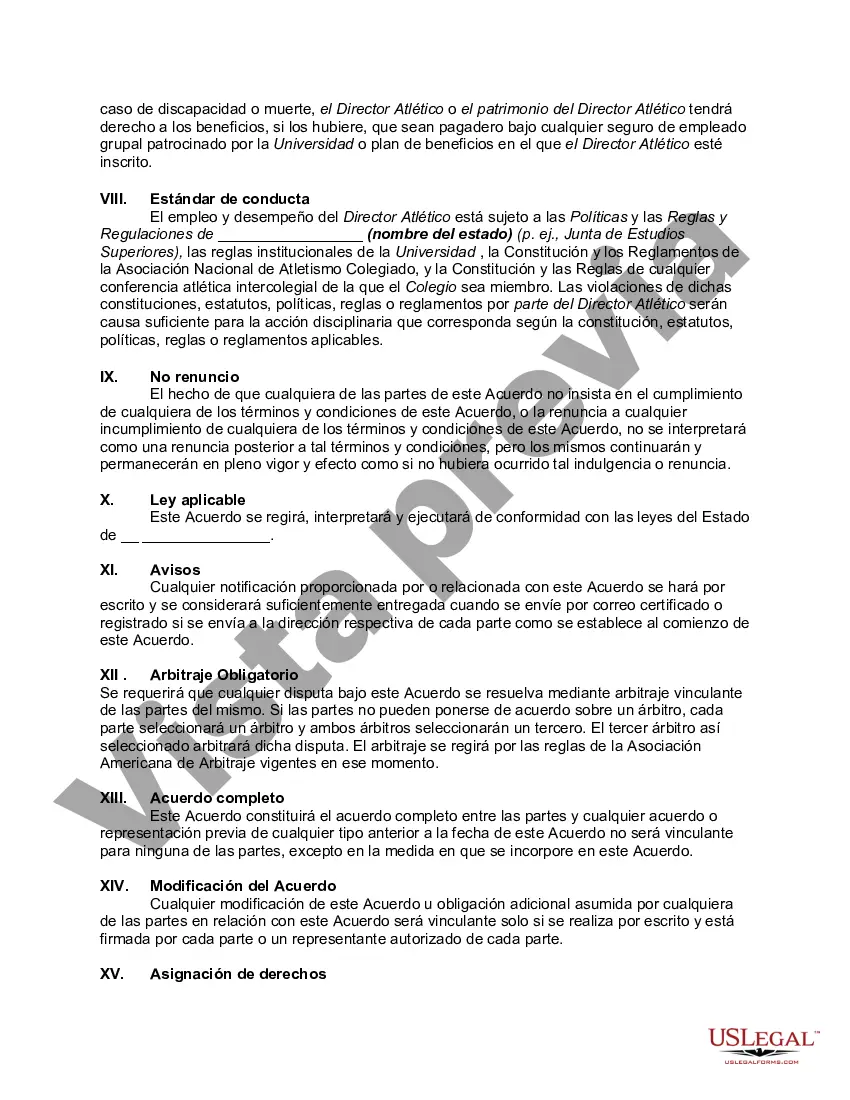 Preview Acuerdo entre Colegio o Universidad y Director Atlético