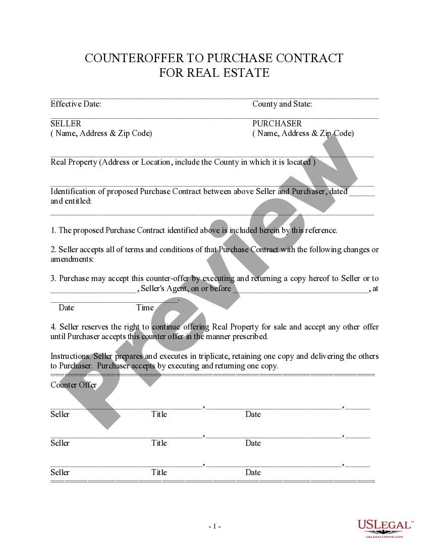 Virginia Counter Offer To Purchase 3 Residential Offer Real Estate 