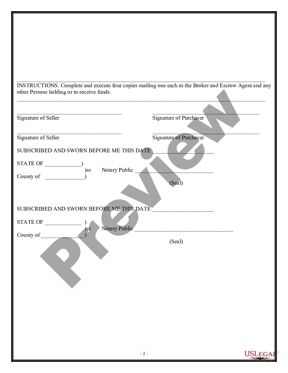 form Release of Purchase Contract - Residential preview
