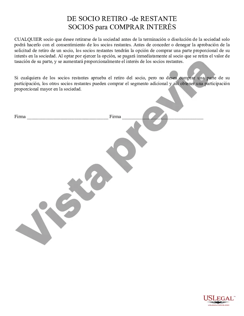 Preview Opción de compra de los socios restantes