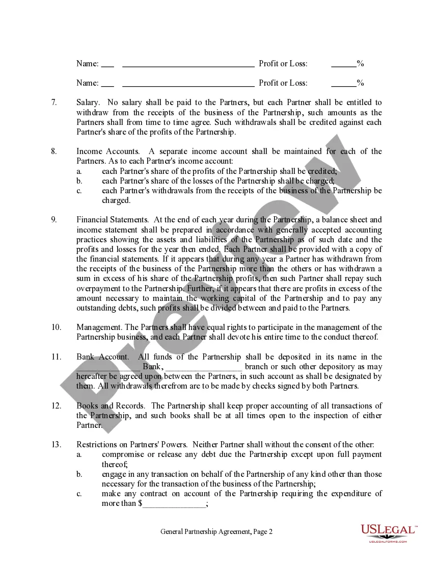 Get General Partnership Agreement - version 2 Preview General Partnership Agreement - version 2