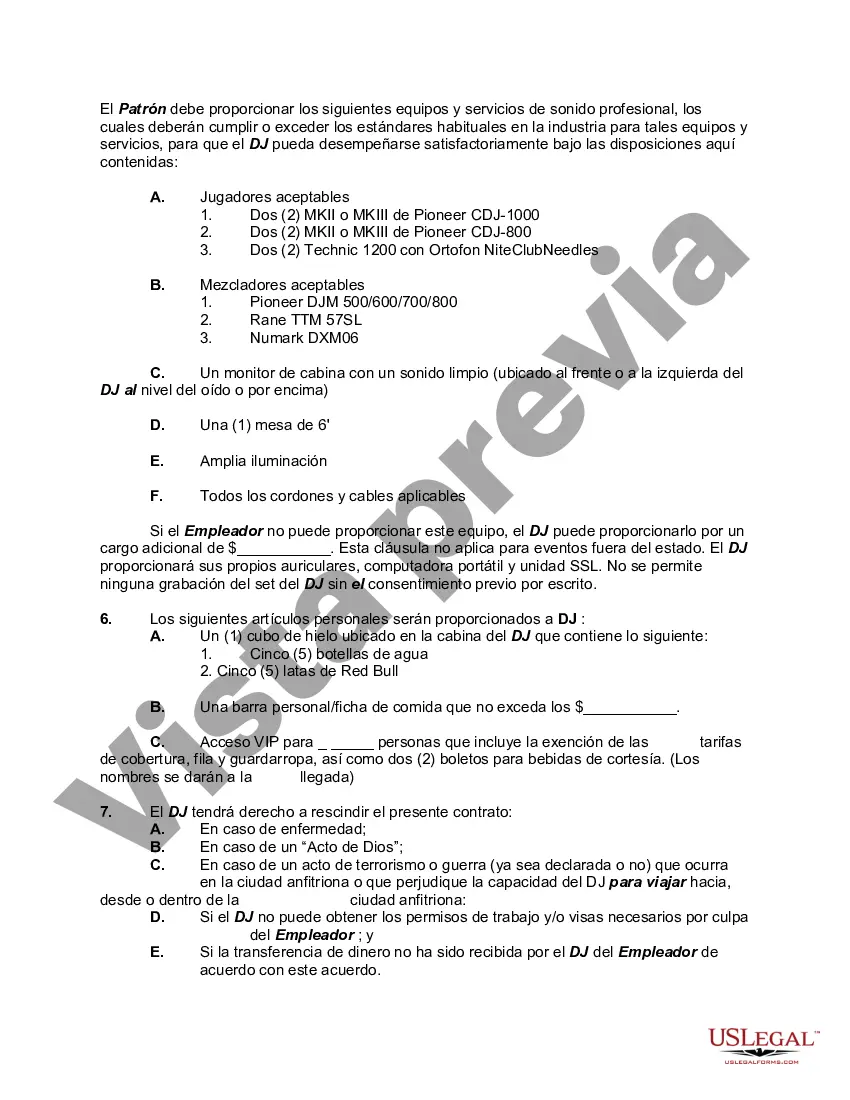 Preview Contrato de Servicios de Disc Jockey