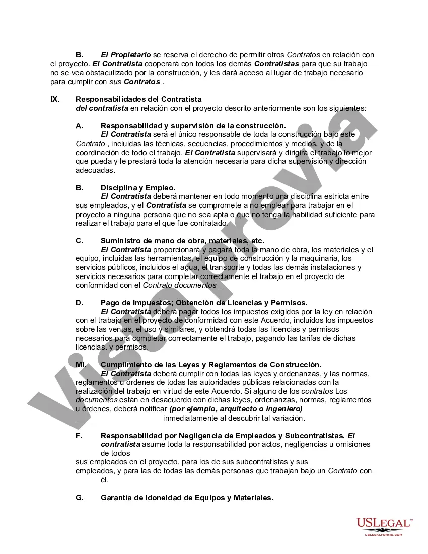 Get Contrato Básico de Edificación y Construcción entre Propietario y Contratista Preview Contrato Básico de Edificación y Construcción entre Propietario y Contratista