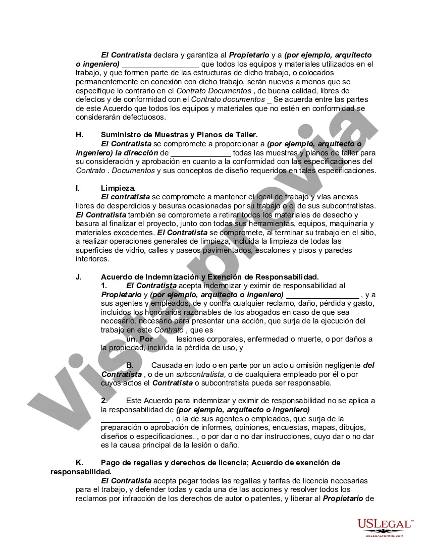 Get Contrato Básico de Edificación y Construcción entre Propietario y Contratista Preview Contrato Básico de Edificación y Construcción entre Propietario y Contratista