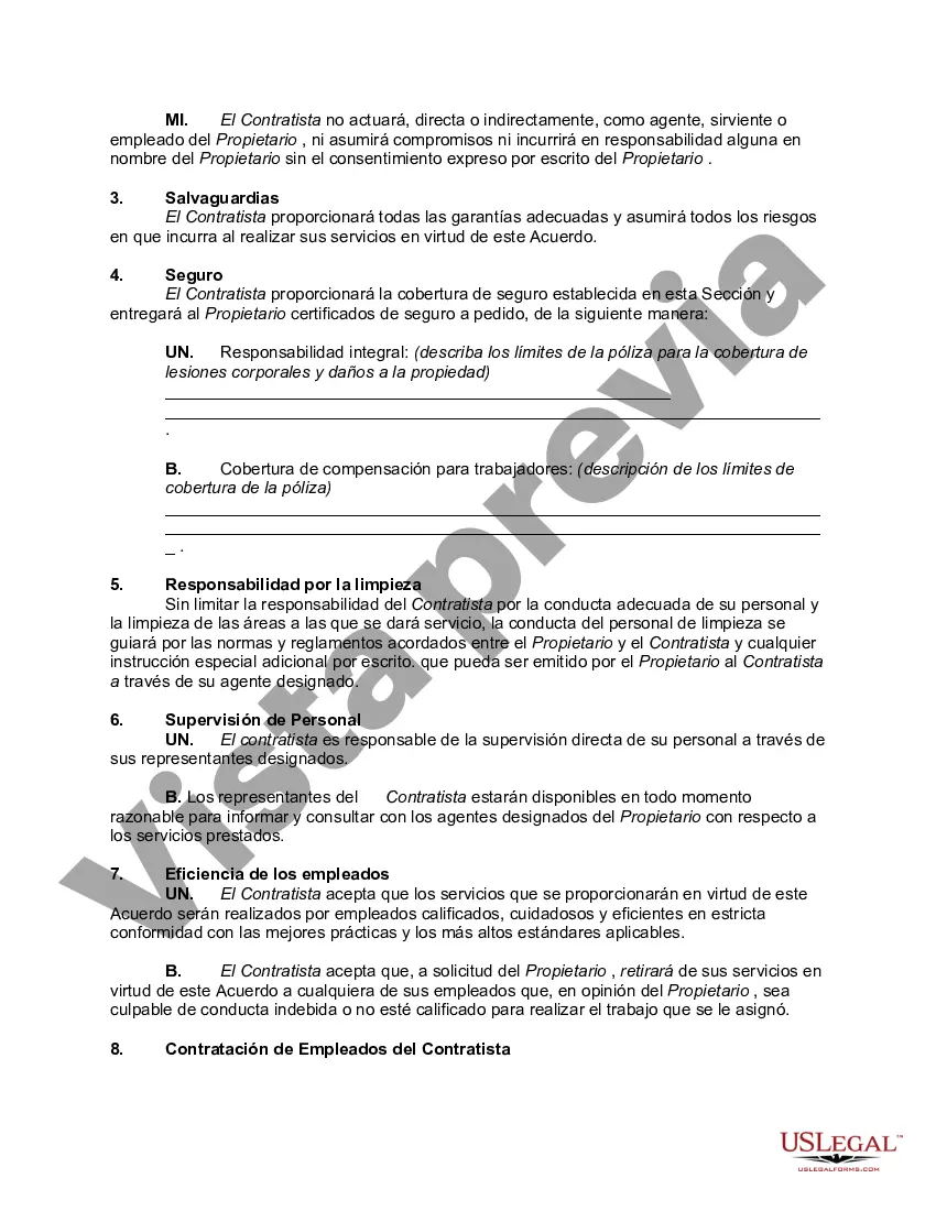 Preview Contrato de Servicios de Limpieza - Autónomo