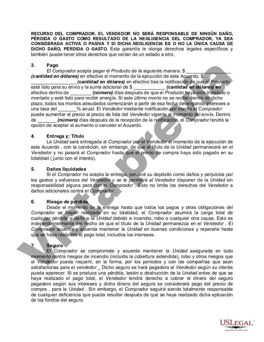 Preview Acuerdo de Venta de Yogurt Maker con Garantías Express