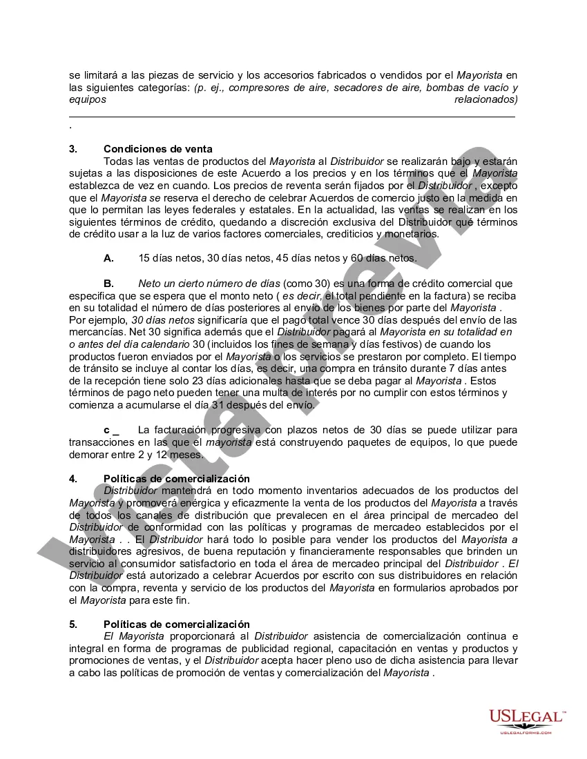 Preview Acuerdo de distribución con mayorista