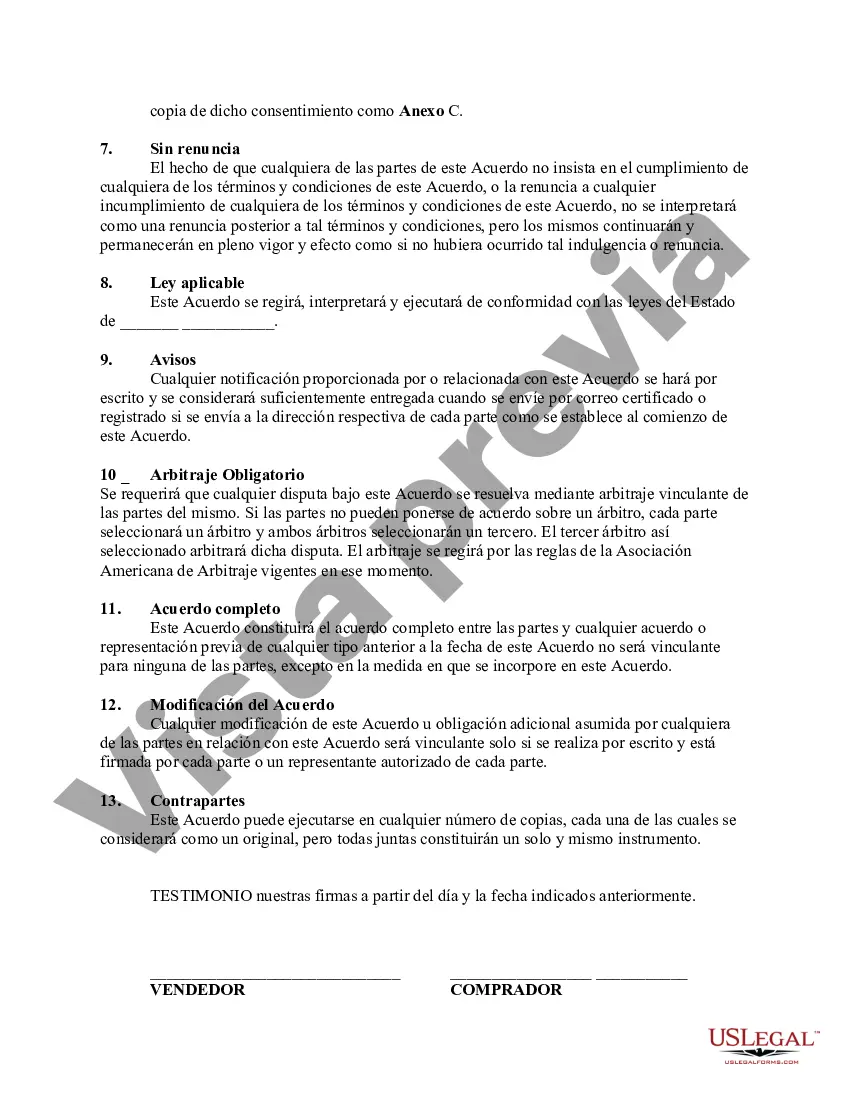 Preview Acuerdo de Venta de Consultorio Dental y de Ortodoncia