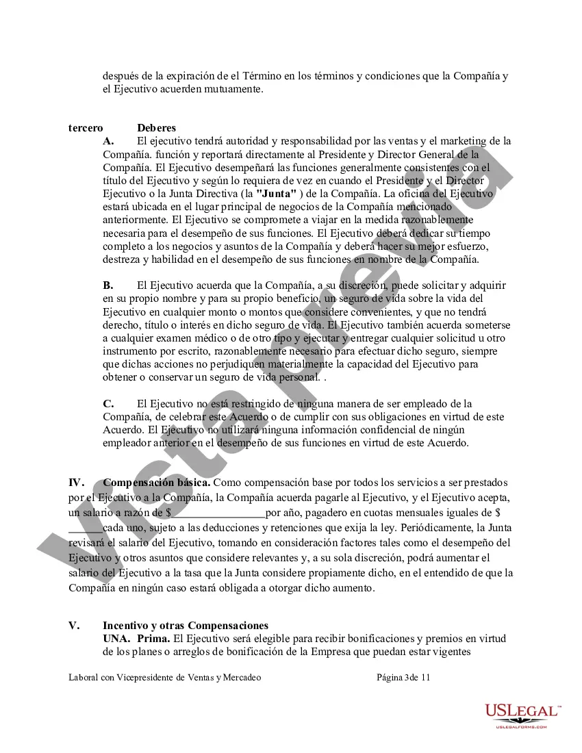 Preview Acuerdo Laboral con Vicepresidente de Ventas y Marketing