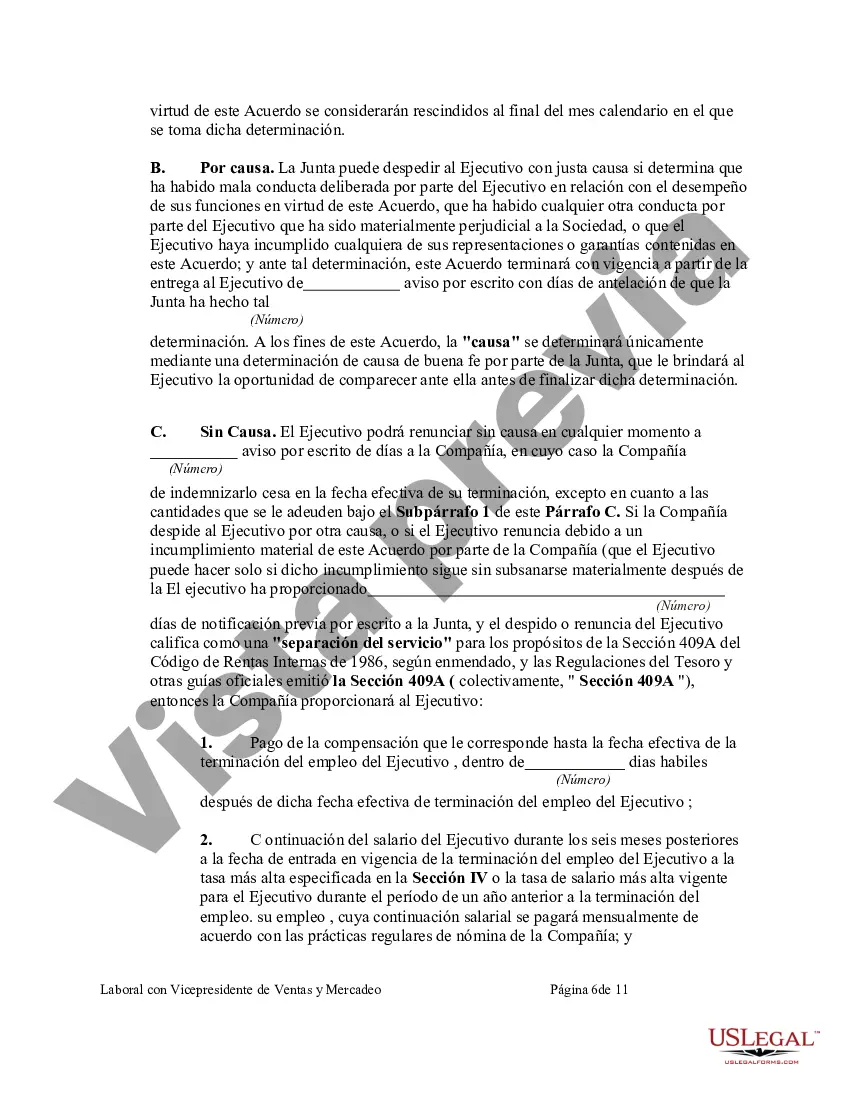 Preview Acuerdo Laboral con Vicepresidente de Ventas y Marketing