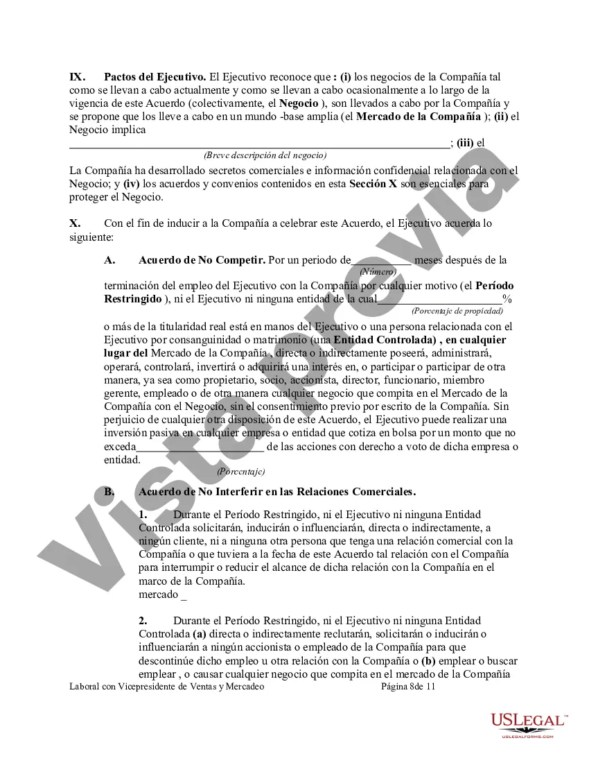 Preview Acuerdo Laboral con Vicepresidente de Ventas y Marketing