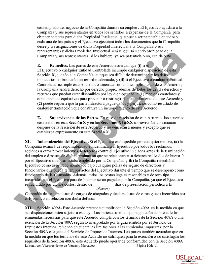 Preview Acuerdo Laboral con Vicepresidente de Ventas y Marketing
