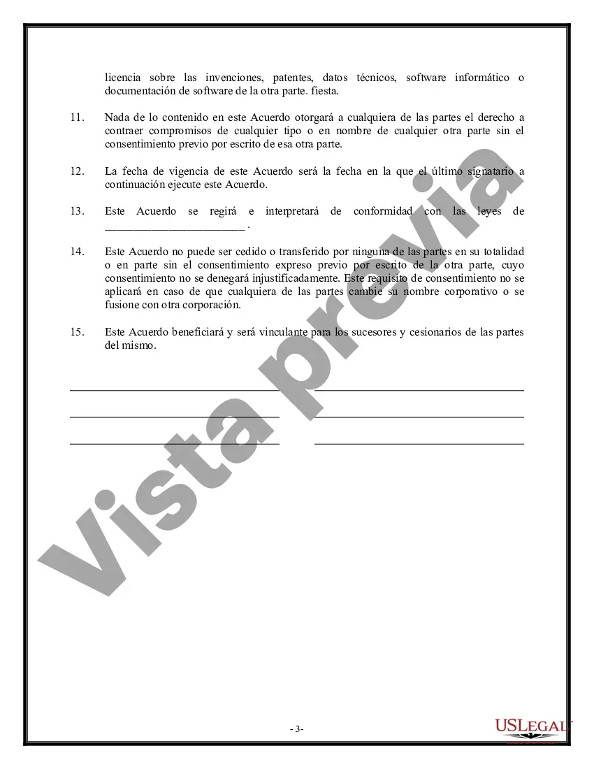 Preview Acuerdo de confidencialidad para el desarrollo de software