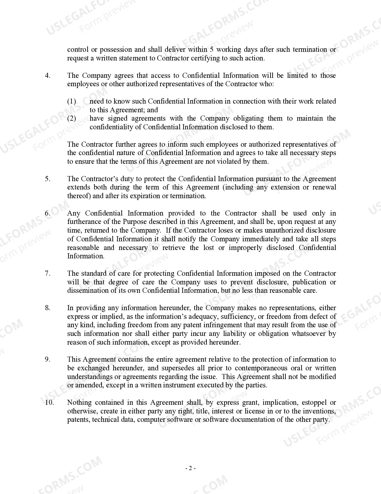 Preview Non-Disclosure Agreement for Freelancers