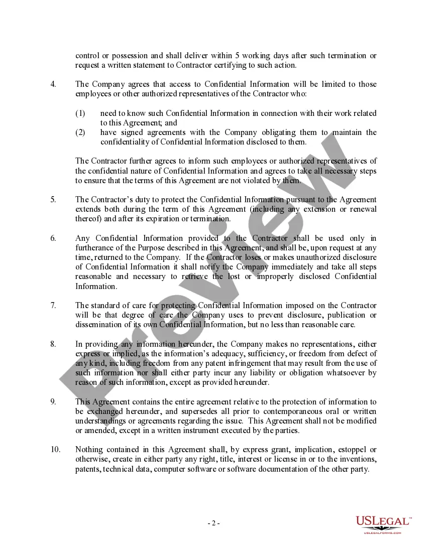 Preview Non-Disclosure Agreement for Writers