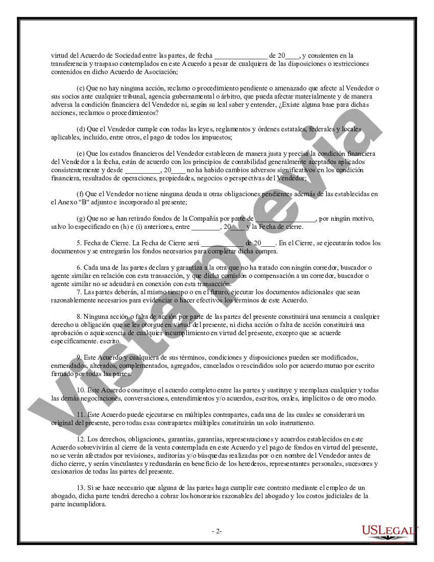 Preview Venta de Sociedad a Corporación