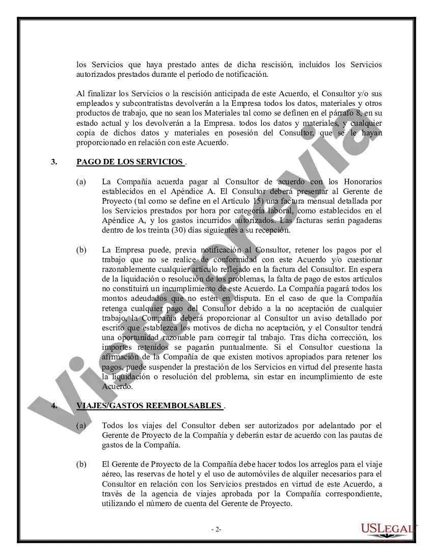 Preview Acuerdo de Consultoría - Tecnologías de la Información - Detallado
