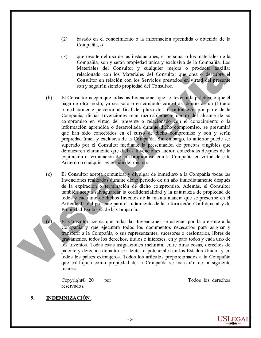 Preview Acuerdo de Consultoría - Tecnologías de la Información - Detallado