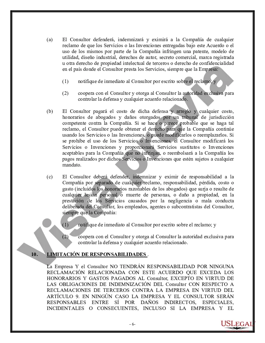 Preview Acuerdo de Consultoría - Tecnologías de la Información - Detallado