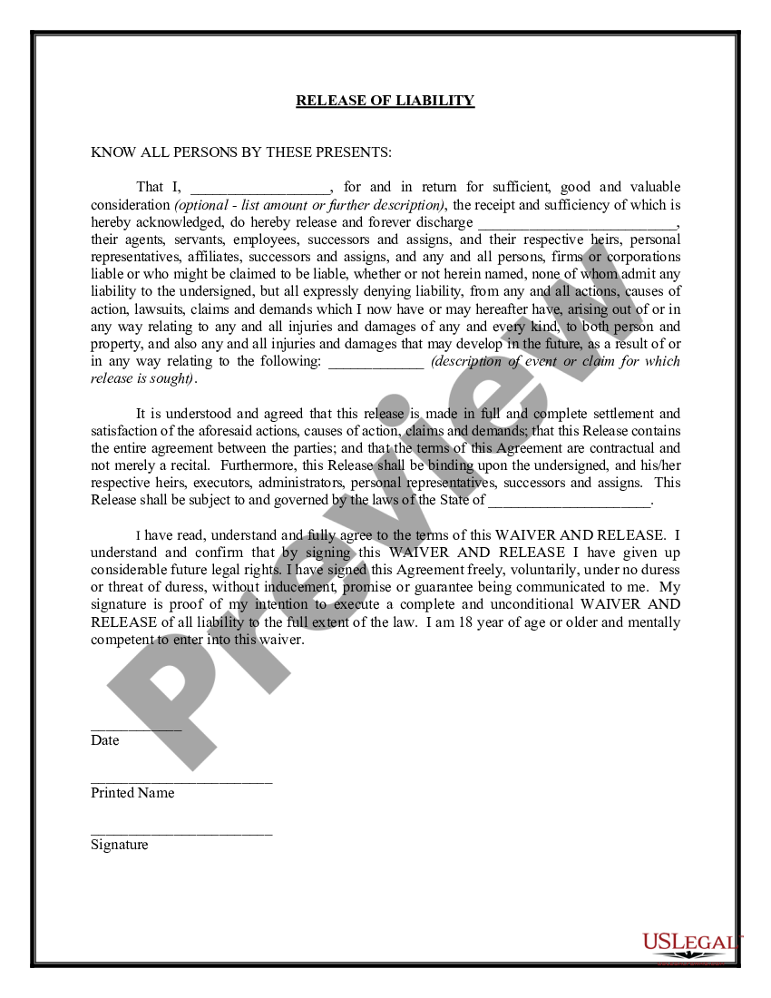 California Release of Liability Form for Horse Boarding Form Horse